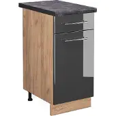 Vicco Fame-Line Keukenonderkast – 40 cm, WB Antraciet Antraciet Hoogglans