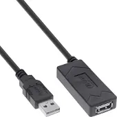 InLine actieve USB-A verlengkabel | voeding via USB-C poort | USB2.0 | 7,5 meter