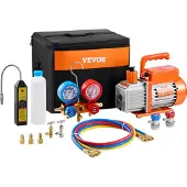 Vevor 4,5 CFM AC vacuümpomp en meterset