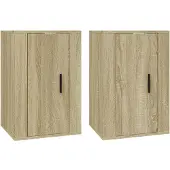 Syfax Tv-wandmeubels 2 st 40x34,5x60 cm sonoma eikenkleurig
