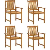 Syfax Tuinstoelen 4 st massief acaciahout