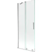 Mexen Velar badwand 2-delig schuifbaar 85 x 150 , transparant, chroom - 896-085-000-01-01