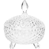 Clayre & Eef Voorraadpot Ø 17x19 cm Transparant Glas