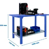 Simon Rack Simonwork (bancos De Trabajo) Bt6 Pro Werkbank 830x1500x730 Mm