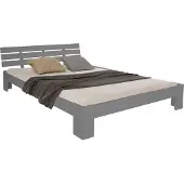 Homestyle4u Twijfelaarbedden - 120x200 cm - Houten Bed - Grijs