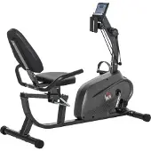 HOMCOM -Magnetische Hometrainer-Acier-121x62x101cm-Zwart