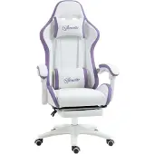Vinsetto Vinsetto-Gaming Chair-65x65x129cm-Polyurethaan-Wit