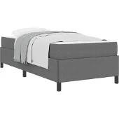 vidaXL Bedframe met matras Lichtgrijs 80 x 200 cm Stof