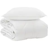 vidaXL All-Season Deken met kussen 2 st Wit Microvezel
