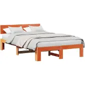 Syfax Bedframe Wasbruin 140 x 190 cm Massief grenenhout