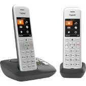 Gigaset CE575 A Duo Ricevitore supplementare DECT Argento/Nero, Telefoon, Zwart, Zilver