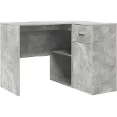 Syfax Hoekbureau met lade met plank Beton Grijs 102 x 88 x 75 cm
