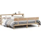 vidaXL Bedframe zonder matras massief grenenhout 200x200 cm