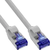 InLine SFTP CAT6a slimline flexibele netwerkkabel | TPE LSZH | grijs | 0,50 meter