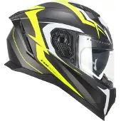 Cgm Volledige helm 311G BLAST SPORT, zwart mat, met fluo-geel, maat S