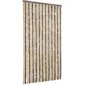 vidaXL Vliegengordijn 100x230 cm chenille donkerbruin en beige