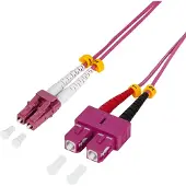 Logilink FP4LS07 Glasvezel Optische vezel Aansluitkabel 7.50 m Violet 50/125 µ Multimode OM4