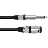 Omnitronic Adapterkabel XLR(M)/Klinke mono 5m sw