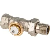 Heimeier V-Exact radiatorafsluiter recht dt 15 - 1/2 inch Vernikkeld