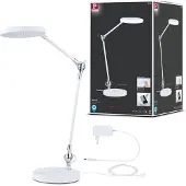 Paulmann LED-bureaulamp Numis, dimbaar, wit / opaal, Werkkamer / Kantoor, Aluminium, Modern, LED bureaulamp