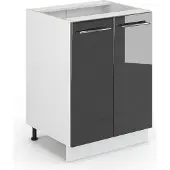 Vicco Fame-Line Keukenonderkast – 60 cm zonder werkblad Antraciet Hoogglans