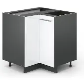 Vicco Hoekkast Fame-Line Wit Hoogglans 80.5 cm zonder werkblad, Model 35538