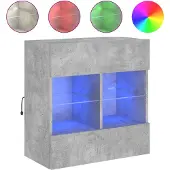 vidaXL Tv-wandmeubel met LED-verlichting 58,5x30x60,5 cm betongrijs