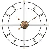 Syfax Wandklok Ø60 cm ijzer zwart