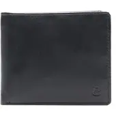 Esquire Leer portemonnee Compact Wallet Black zwart