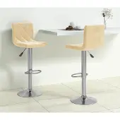 Prolenta Maison Exclusive - 2 barkrukken, crème kleurig, fluweel
