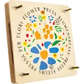 Small Foot - Houten Bloemenpers, 18x18cm