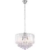Globo Lighting Kroonluchter Minnesota LED - Chroom met heldere acryldecoratie en acrylkristallen