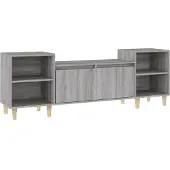 Syfax Tv-meubel 160x35x55 cm bewerkt hout grijs sonoma eikenkleurig