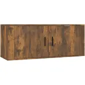 vidaXL Tv-wandmeubel 100x34,5x40 cm gerookt eikenkleurig