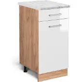 Vicco R-Line Keukenonderkast – 40 cm WB Marmer Wit Hoogglans