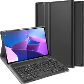 Cazy Tablet Hoes met Toetsenbord geschikt voor Lenovo Tab P12 Pro - QWERTZ Bluetooth Keyboard Case - Zwart