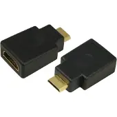 Logilink HDMI-naar-Micro HDMI-adapter, 4K, 30 Hz, zwart (verpakking met 1 stuk)