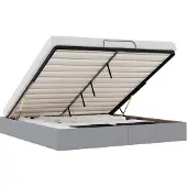 vidaXL Bedframe zonder matras 180x200 cm stof lichtgrijs