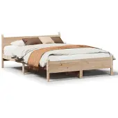 vidaXL Bedframe zonder matras massief grenenhout 140x200 cm