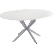 Vicco Eettafel Loyd, Wit/Grijs, 120 x 76.5 cm Uitschuifbaar