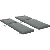 Outsunny Outdoor Zitkussenset - Polyester - 196x55x8cm - Grijs