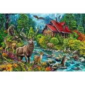 Cobble Hill Puzzel, 2000 stukjes - Puzzel van een huis met een rode dak