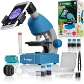Bresser 8851300WXH000 blau Kindermicroscoop Monoculair 640 x Doorvallend licht