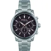 Breil Analoog horloge 'Caliber' chocoladebruin / zilver
