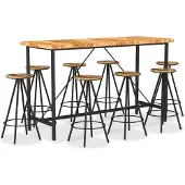 Prolenta Maison Exclusive - Barset, 9-delig, massief acacia- en gerecycled hout