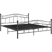 vidaXL Bedframe metaal zwart 180x200 cm