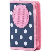 PIXIE CREW etui, blauw met witte rand
