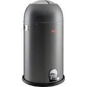 Wesco Kickmaster Prullenbak | Pedaalemmer | 33 Liter | Metaal - Mat grafiet | Afvalemmer - Made in Germany