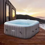 Arebos Whirlpool | binnen & buiten | 185 x 185 cm | zelfopblazend | met verwarmi