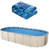 Vevor ovale zwembadtent, 914x457x120 cm, binnentent van standaard dikte, slijtvast, waterretentief, geschikt voor zwembaden met een wandhoogte van 132 cm